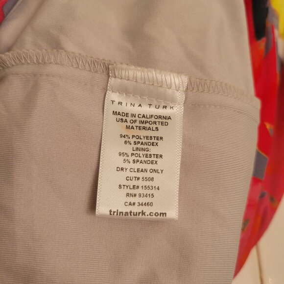 Trina Turk Floral Sheath Sleeveless Dress M Tropical FELANA 2 Beach Cruise - Picture 5 of 7